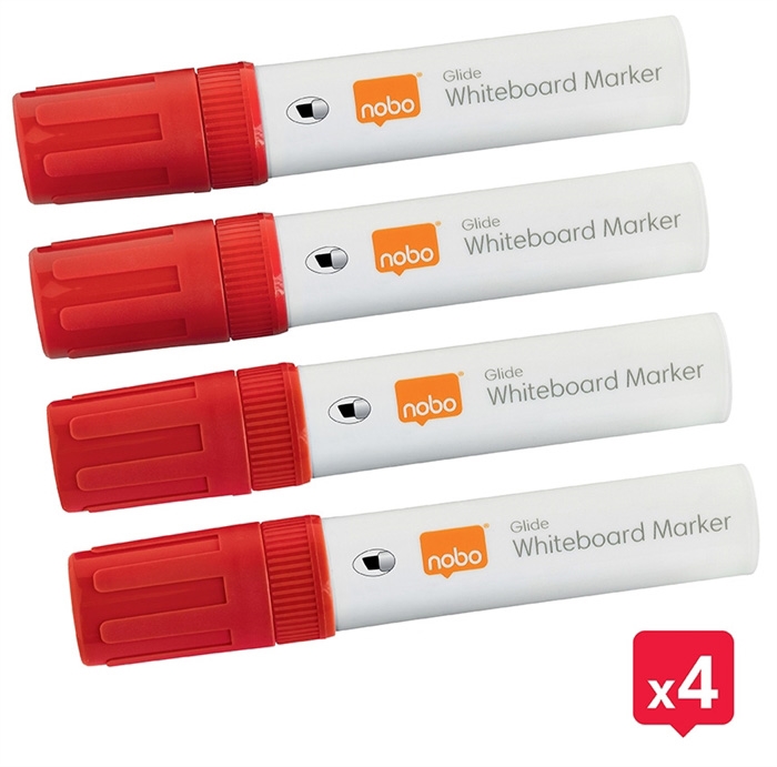 Nobo WB Marker Glide Jumbo inclinato 10mm rosso (4)