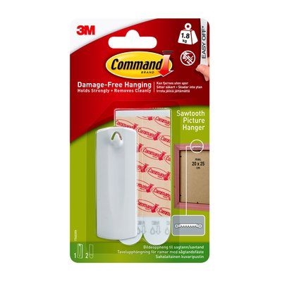 3M Gancio Command "Savtand" grande, bianco (1) + strisce adesive (2)