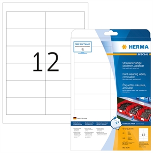 HERMA etichetta rimovibile impermeabile 97 x 42,3 mm, confezione da 240 pezzi.