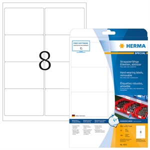 HERMA etichetta rimovibile resistente all'acqua 99,1 x 67,7 mm, 160 pezzi.