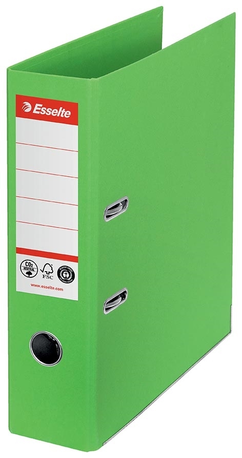 Esselte Raccoglitori No1 POB CO² compatibili A4 75mm verde