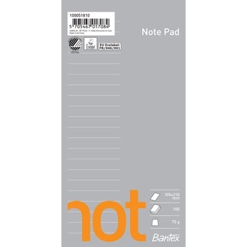 Bantex blocco note, 105×210, a righe