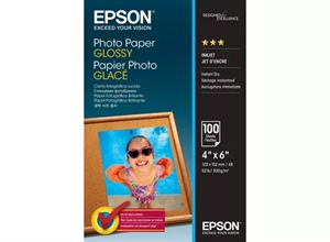 Carta Fotografica Lucida Epson, 200 g/m² - 10 x 15 cm - 100 fogli