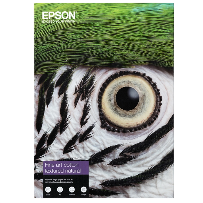 Epson Fine Art Cotton Textured Natural II 300 g/m², A2 25 fogli