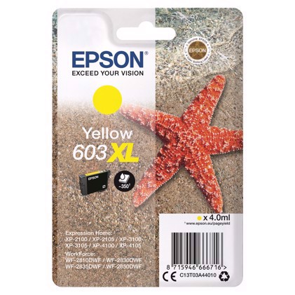 Epson T03U Cartuccia di inchiostro Yellow 603XL