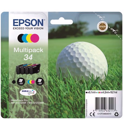 Epson T3466 confezione di inchiostro multicolore 4 colori