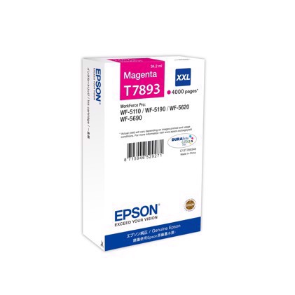 Cartuccia d\'inchiostro Epson T7893 Magenta XXL