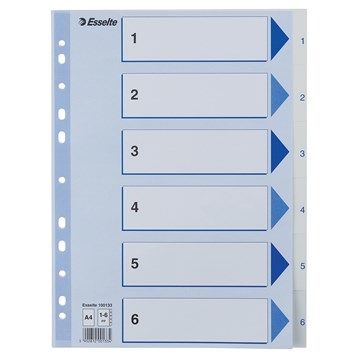 Esselte Registro PP A4 1-6 bianco