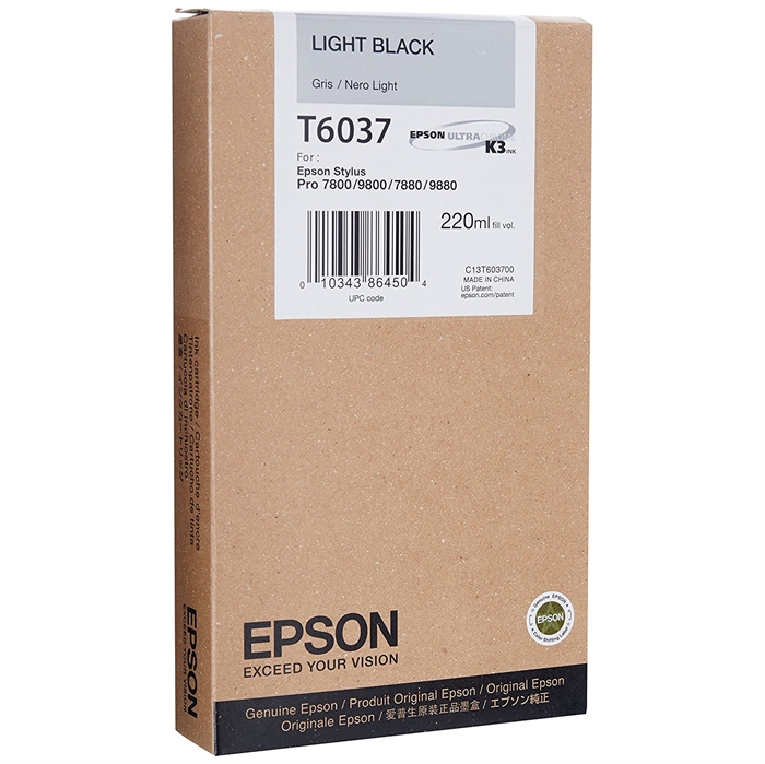 Epson Light Black T6037 - Cartuccia di inchiostro da 220 ml