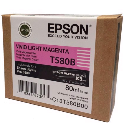 Epson Vivid Light Magenta 80 ml cartuccia di inchiostro T580B - Epson Pro 3880