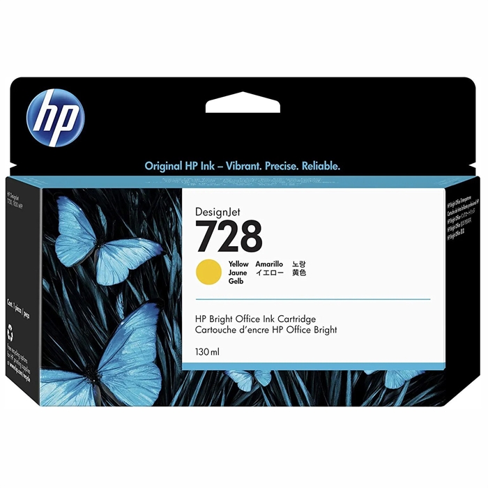 HP 728 Cartuccia inchiostro giallo da 130 ml per DesignJet