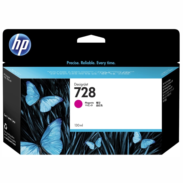 HP 728 130 ml cartuccia di inchiostro magenta per DesignJet