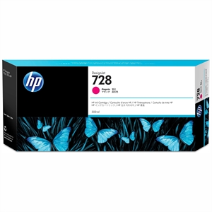 HP 728 cartuccia d'inchiostro DesignJet da 300 ml magenta