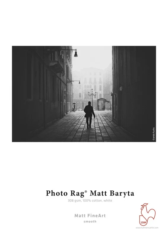 Hahnemühle Photo Rag Matt Baryta 308 g/m² - 64" x 12 metri etros 