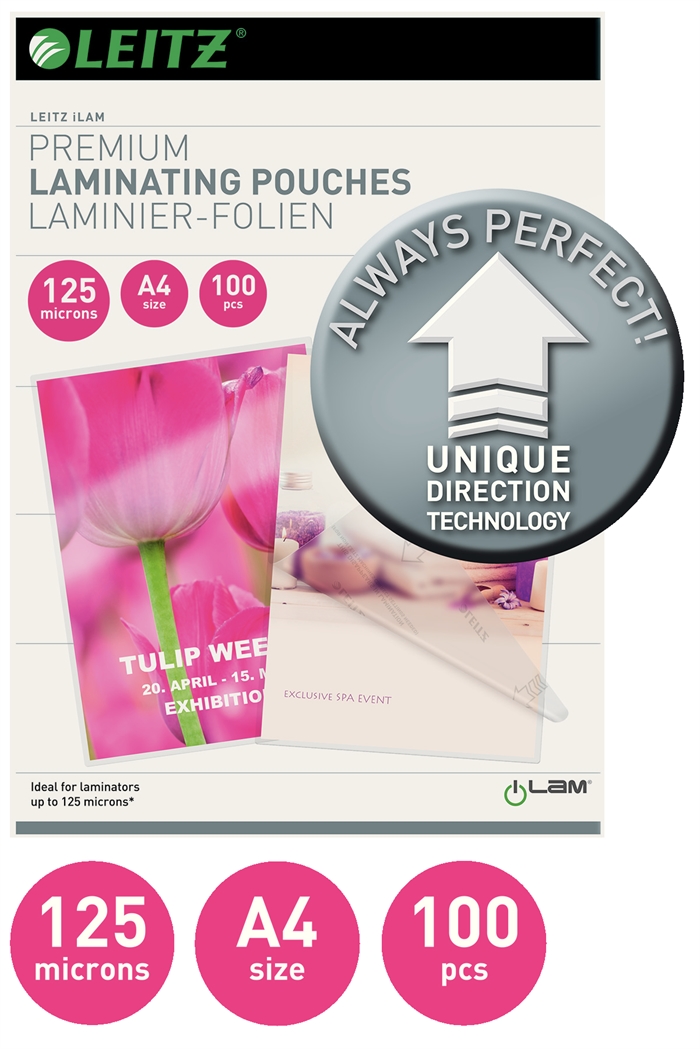 Leitz Busta laminata a lucido 125my A4(100)