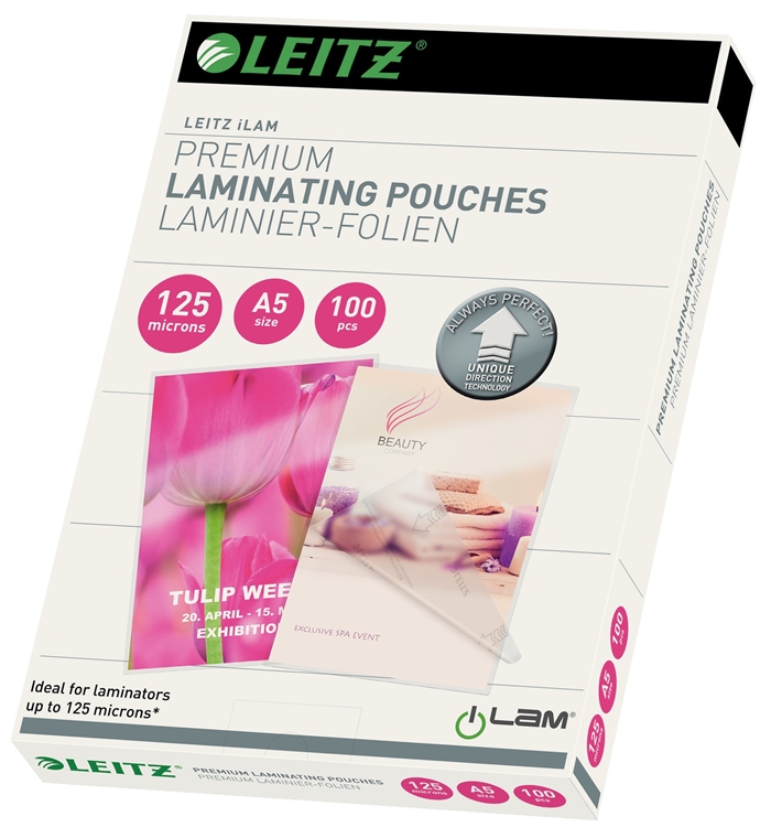 Leitz Tasche per Laminazione UDT lucida 125my A5(100)