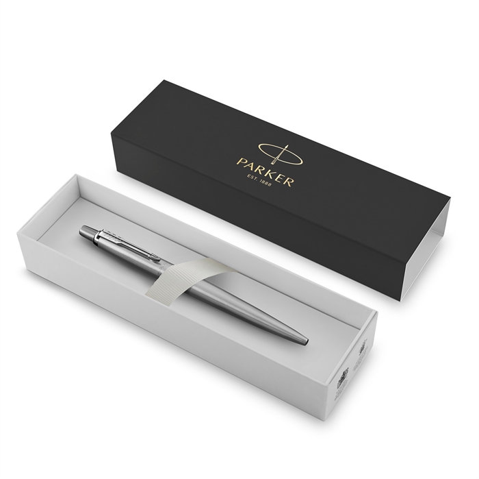 Parker penna Jotter in acciaio inossidabile CT M con scatola blu