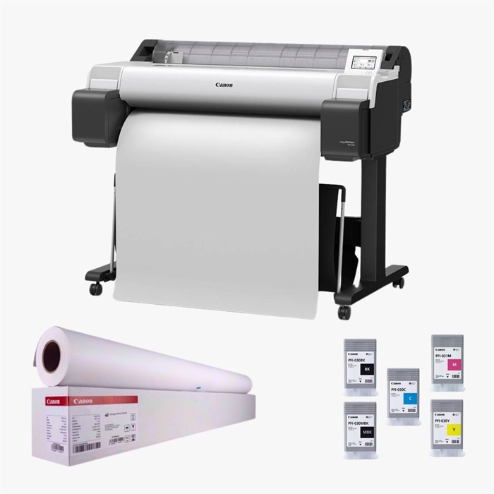 Canon POS TM 340 36" inclusa base - Inchiostro extra e 2 rotoli di carta