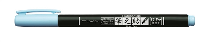 Tombow Marker Fudenosuke soft pastel blue