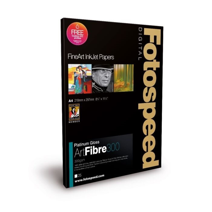 Fotospeed Platinum Gloss ART FIBRE 300 g/m² - A3, 25 fogli 