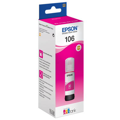 Epson T106 EcoTank Flacone di inchiostro Magenta.