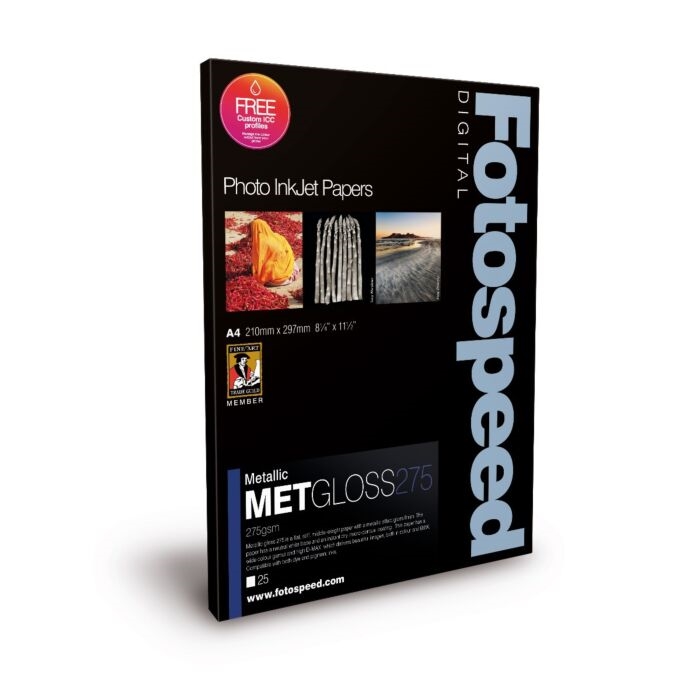 Fotospeed Metallic Gloss 275 gsm - A2, 25 fogli 