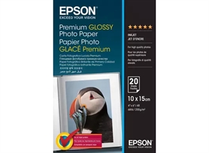 Carta Fotografica Glossy Premium Epson 255 g/m² - 10x15cm - 20 fogli