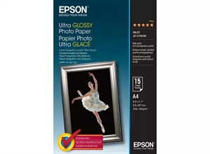 Carta Fotografica Ultra Glossy Epson 300 g/m² - A4 - 15 fogli